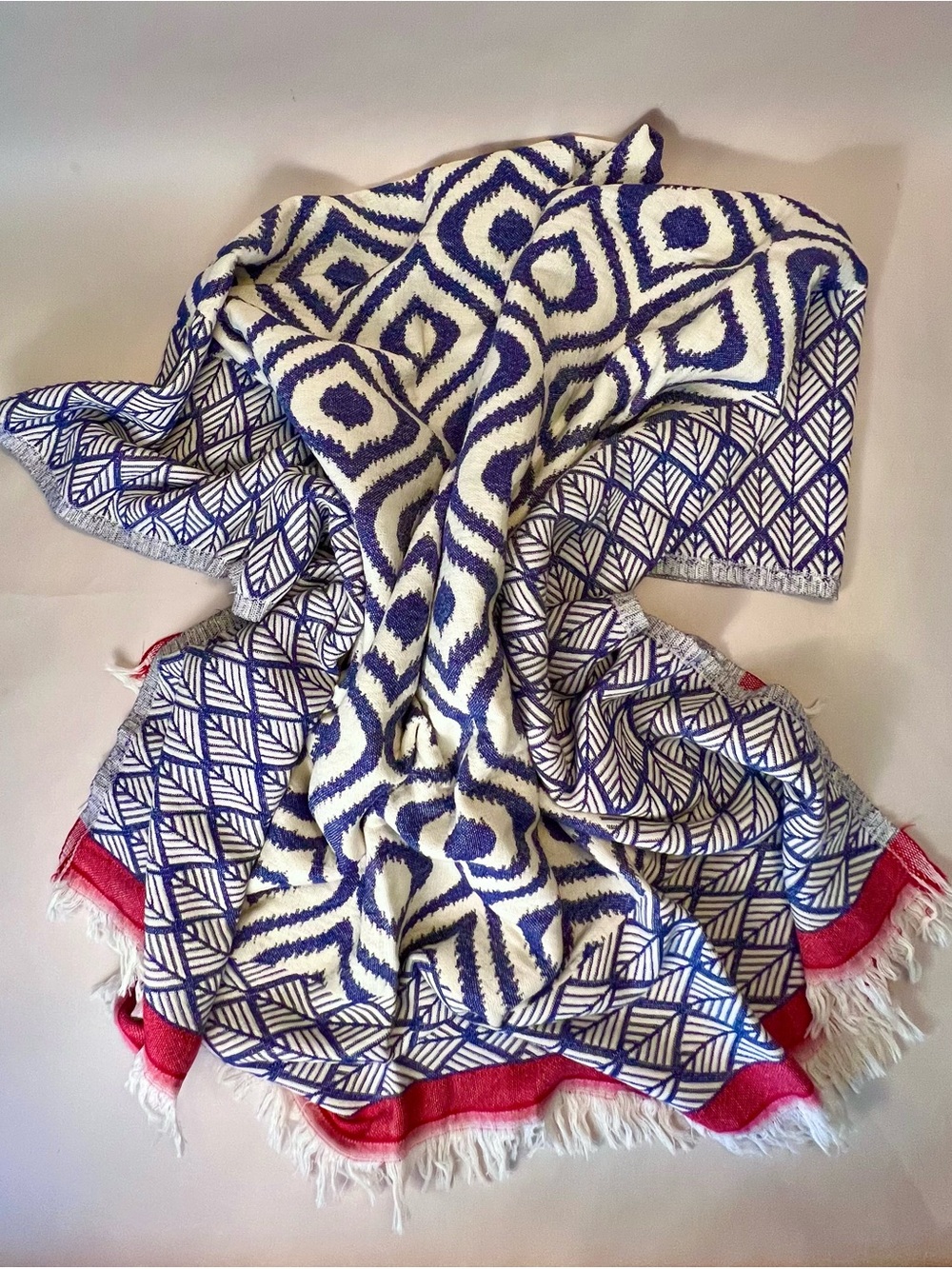 Turkish Cotton Evil Eye Throw Blanket